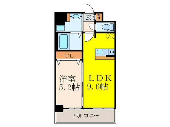 ディームス江坂の物件間取画像